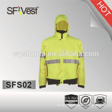 Reflektierende Sicherheitsjacke reflektierende Laufjacke Schutzkleidung laufende Arbeitskleidung fluoreszierende Jacke